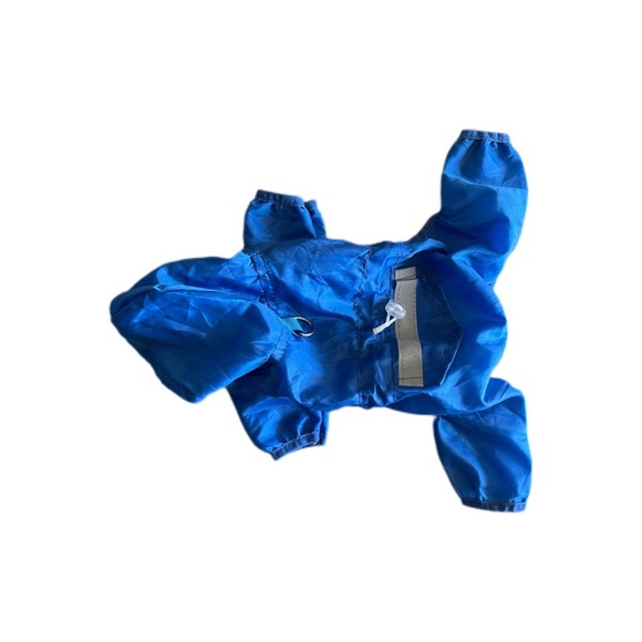 Pet dog blue raincoat with hood for small dog under 10 lbs - Picture 5 of 8
